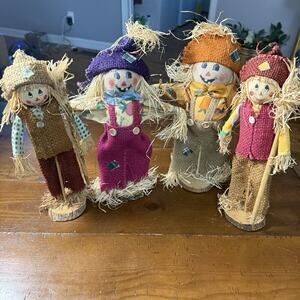 Set Of 4 Scarecrow Decoration Fall Decor Autumn Decorations Halloween Decoration